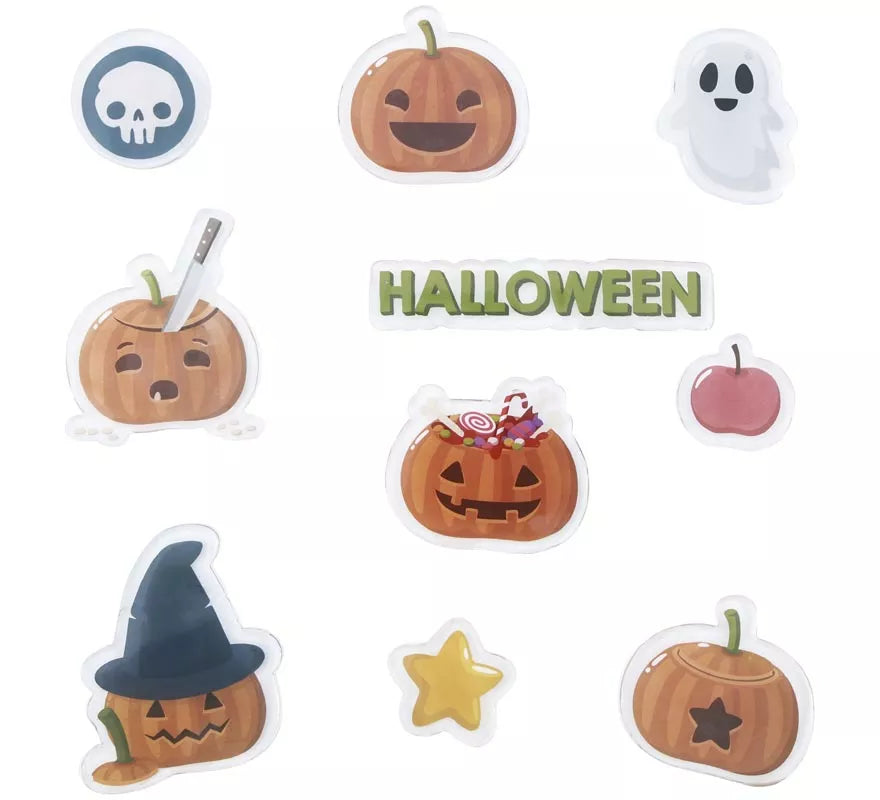 Translation missing: pt-PT.10 Pegatinas de Gel Calabazas Halloween modelos surtidos
