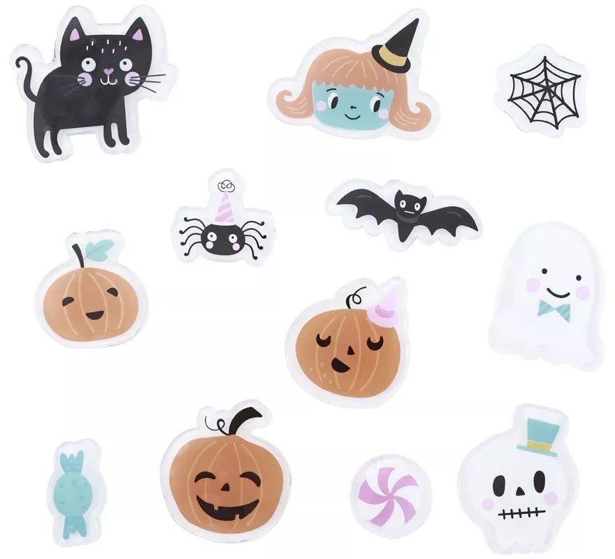 Translation missing: pt-PT.12 Pegatinas de Gel Calabazas y Fantasmas modelos surtidos