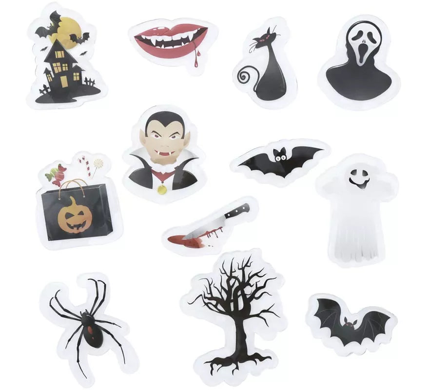 Translation missing: pt-PT.12 Pegatinas de Gel Drácula y Fantasma modelos surtidos