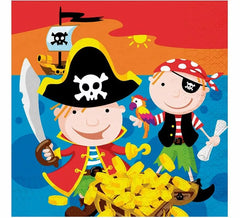 12 guardanapos piratas de 33x33 cm