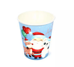 12 copos de papel Papai Noel de 270 ml