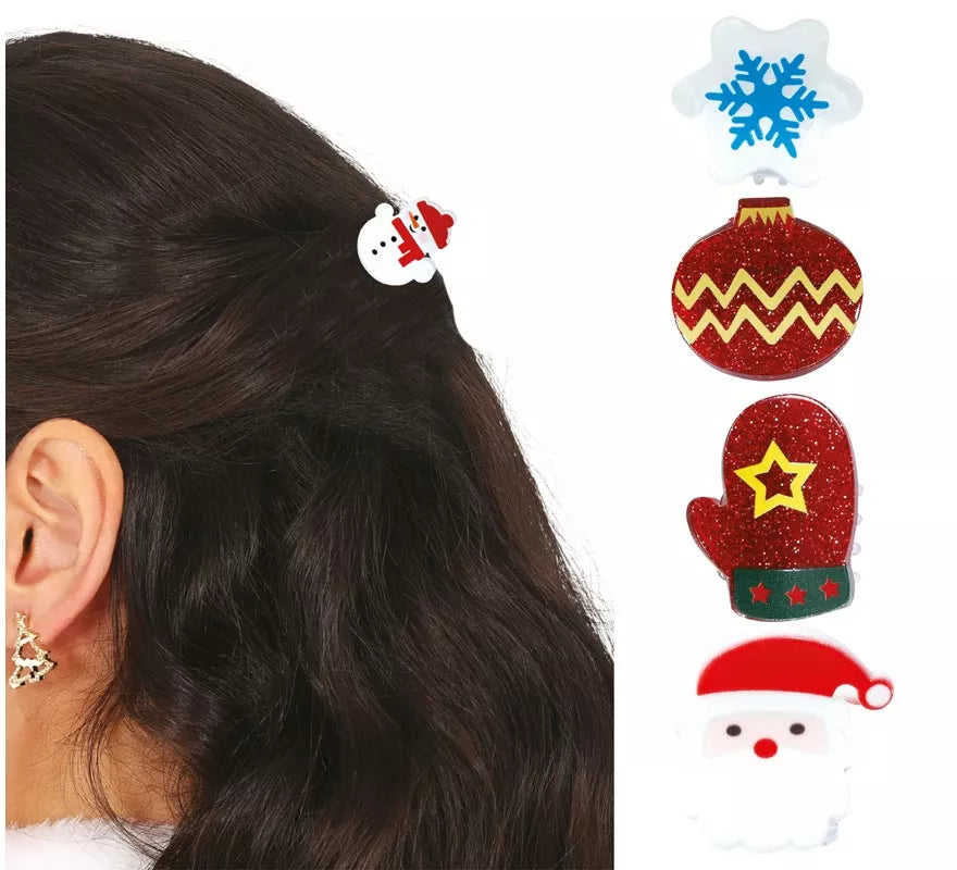 Translation missing: pt-PT.5 Pinzas de Navidad para el Pelo de 2,5 cm