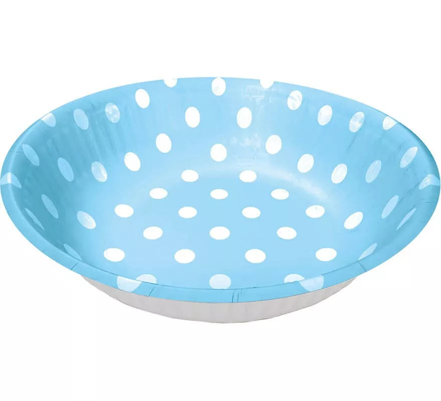 Translation missing: pt-PT.6 Bowls Celestes con Topos Blancos