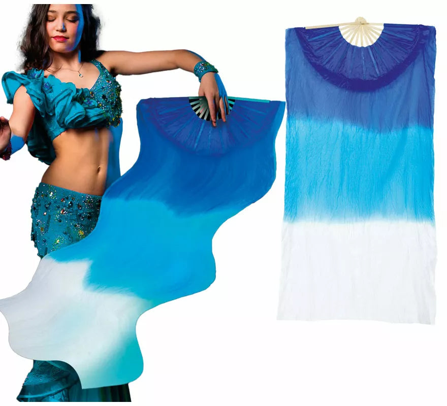Translation missing: pt-PT.Abanico azul y blanco largo de 60x140 cm