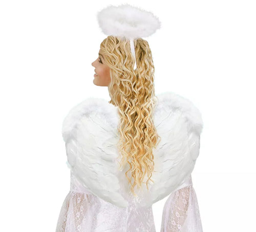 Alas de Ángel de Plumas Blancas de 37X50 cm