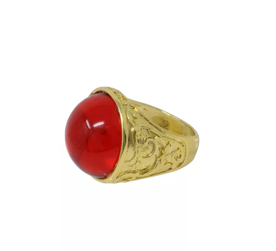 Translation missing: pt-PT.Anillo dorado con Rubí de plástico
