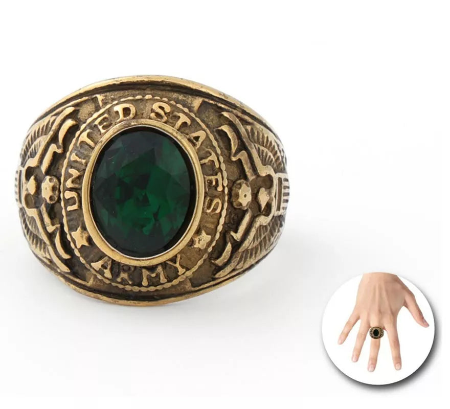 Translation missing: pt-PT.Anillo Medieval con piedra verde