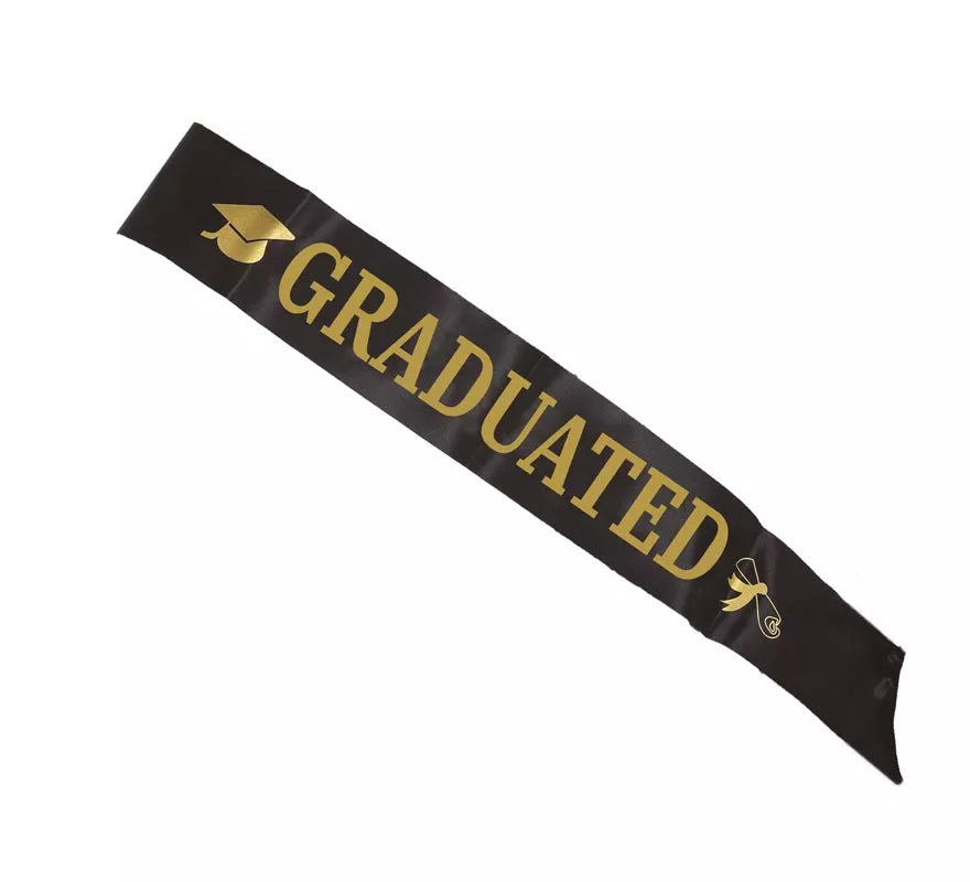 Translation missing: pt-PT.Banda de Graduado Negra con Dorado