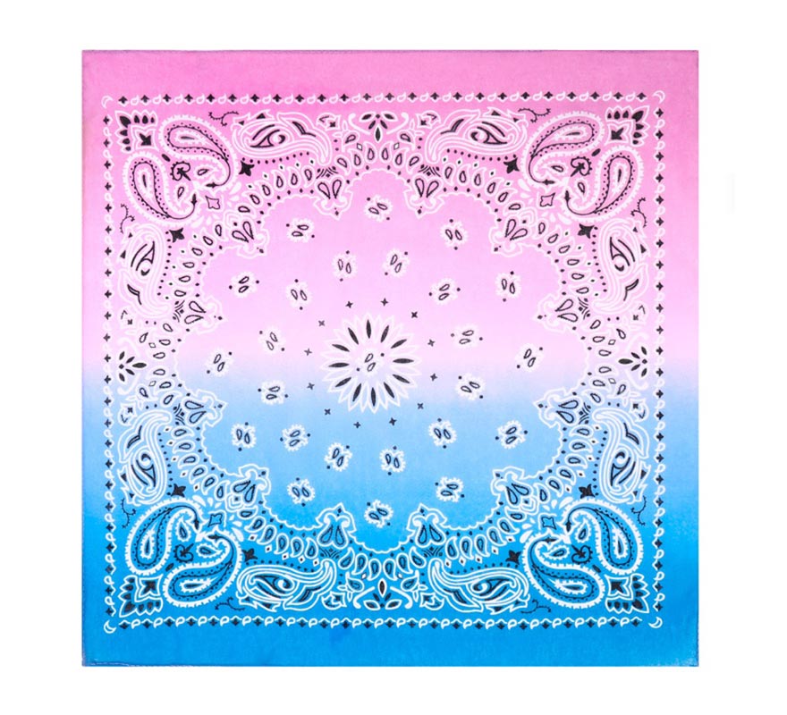 Translation missing: pt-PT.Bandana o Pañuelo Paisley Degradado púrpura de 54x54 cm