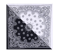 Bandana ou Lenço Paisley preto de 54x54 cm em várias cores
