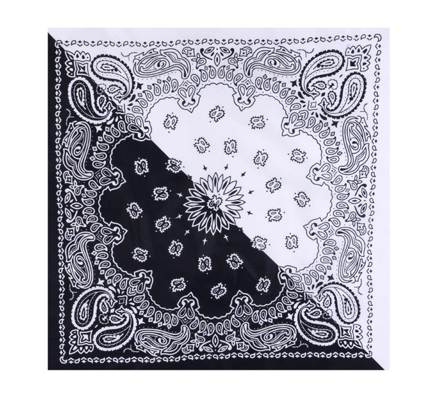 Translation missing: pt-PT.Bandana o Pañuelo Paisley negro de 54x54 cm en varios colores