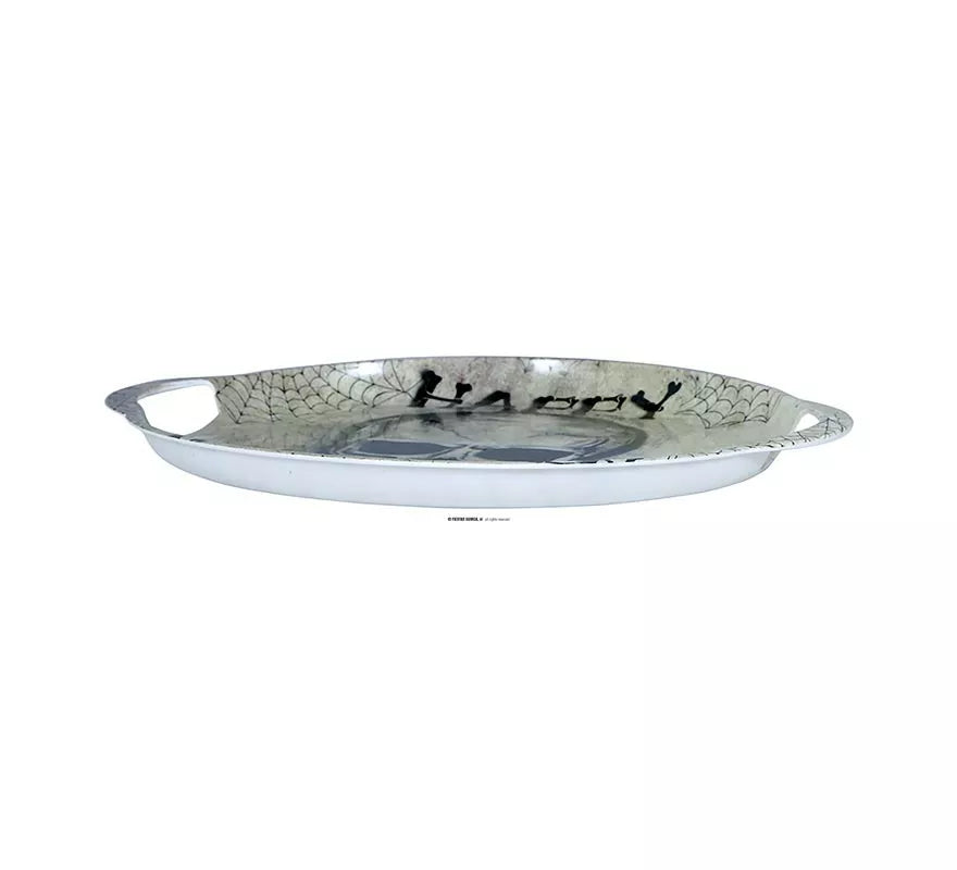 "Bandeja Calavera ""Happy Halloween"" con asas de 30 cm"