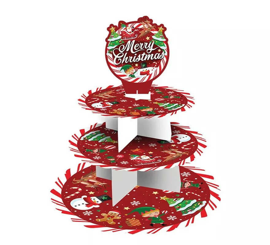 Translation missing: pt-PT.Bandeja Merry Christmas de 3 Pisos de 40x30 cm