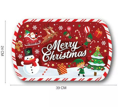 Bandeja de pvc feliz natal 39x24 cm