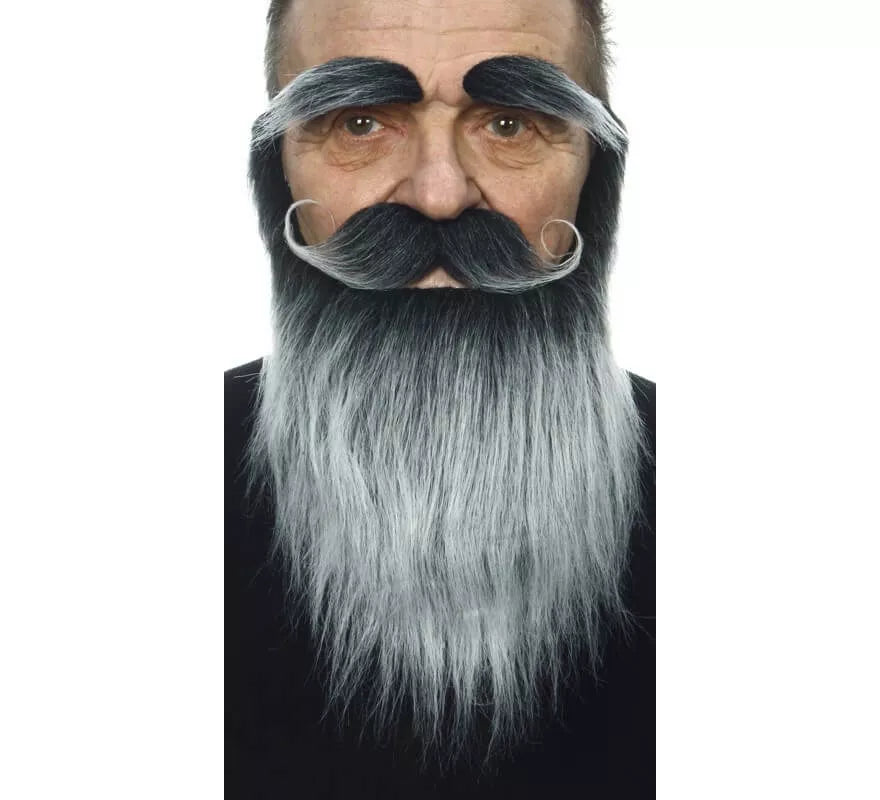 Translation missing: pt-PT.Bigote con Barba y Cejas canoso
