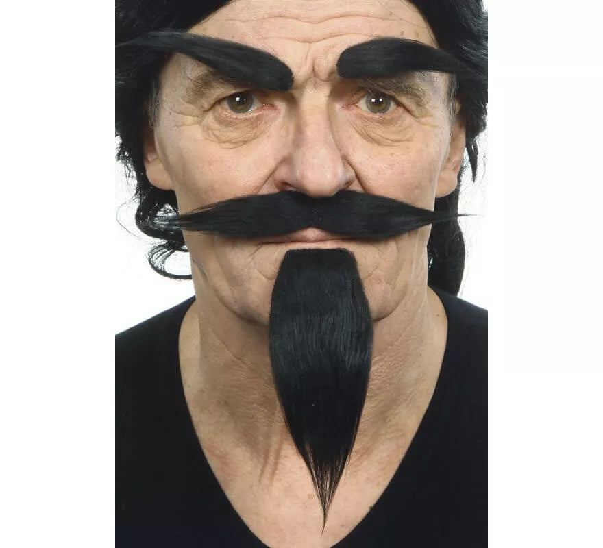 Translation missing: pt-PT.Bigote con Perilla y Cejas negro