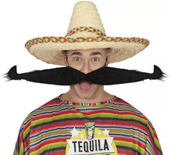 Bigode extra grande de 55 cm com elástico