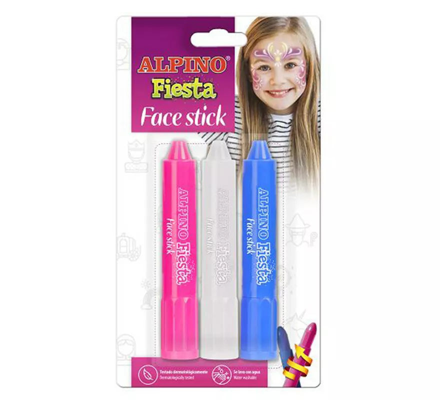 Translation missing: pt-PT.Blíster de 3 Alpino Face Stick de Princesa