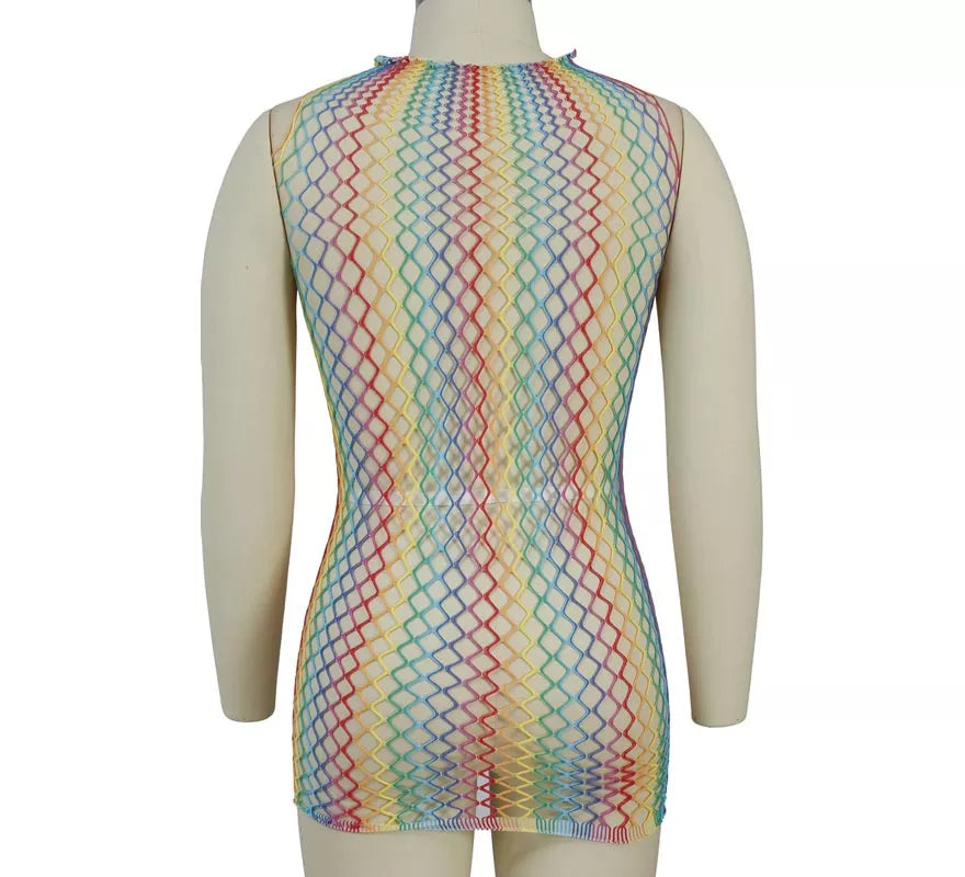 Translation missing: pt-PT.Body de Rejilla multicolor para mujer