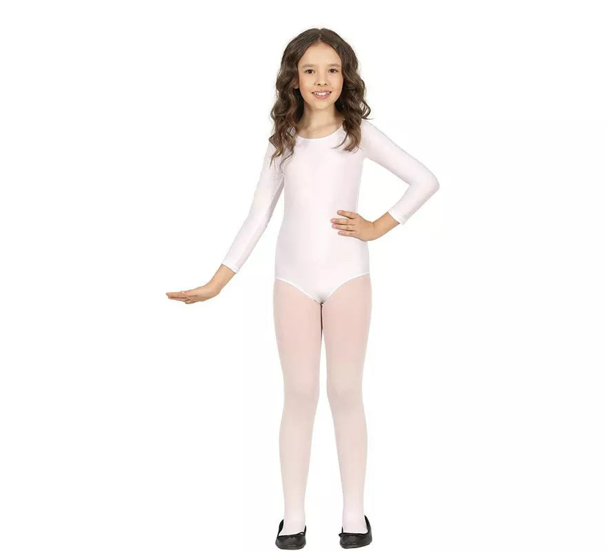 Translation missing: pt-PT.Body o Maillot Blanco manga larga para niños