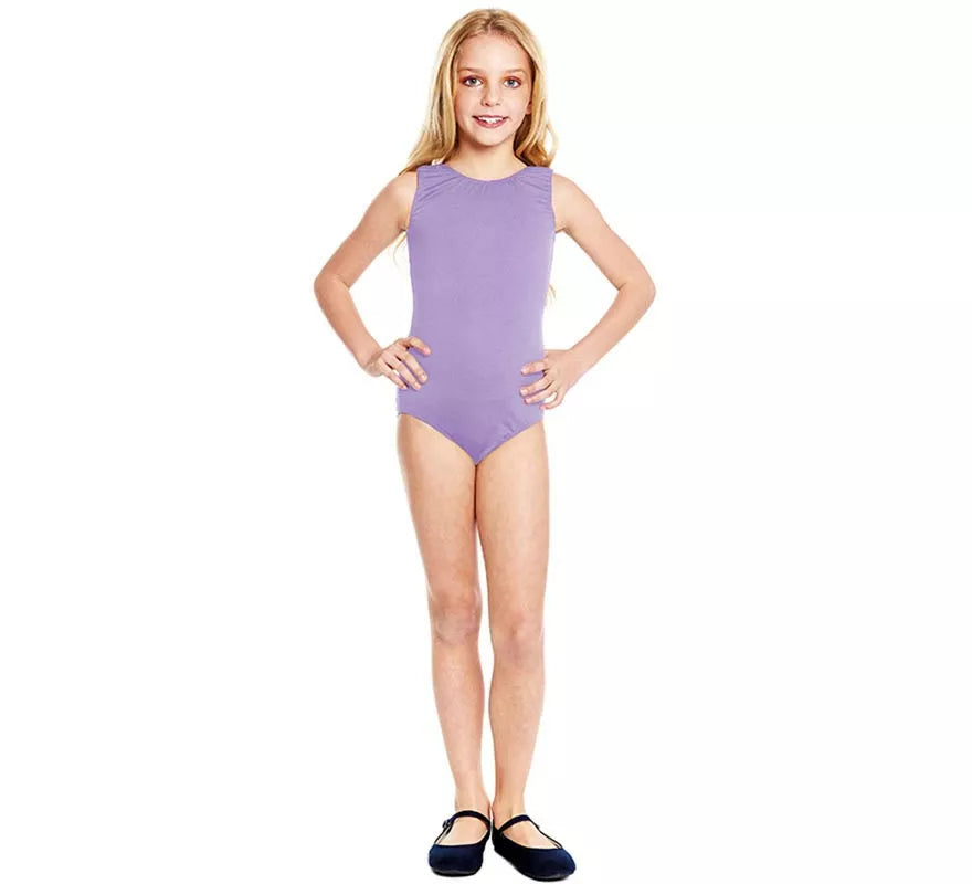 Translation missing: pt-PT.Body o Maillot con tirante ancho lila para niña