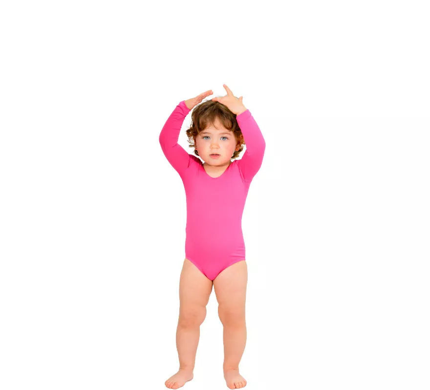 Translation missing: pt-PT.Body o Maillot fucsia manga larga para niña