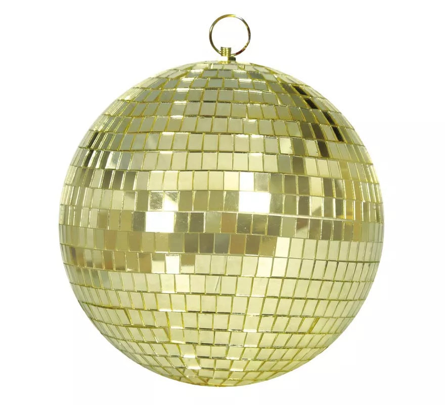 Translation missing: pt-PT.Bola Espejos Discoteca dorado de los años 70 de 20 cm