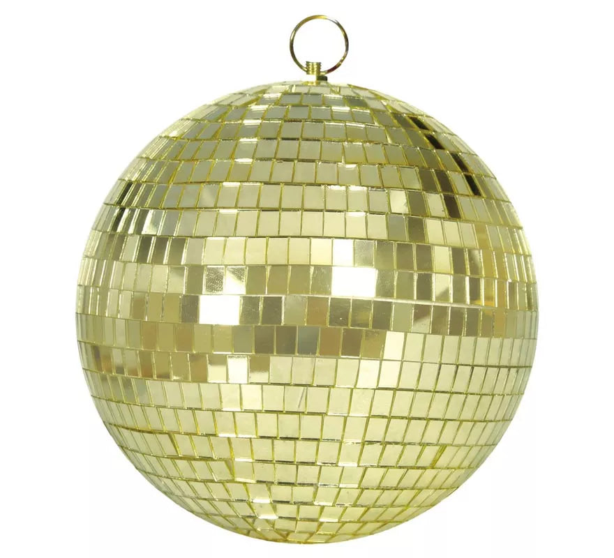 Translation missing: pt-PT.Bola Espejos Discoteca dorado de los años 70 de 30 cm