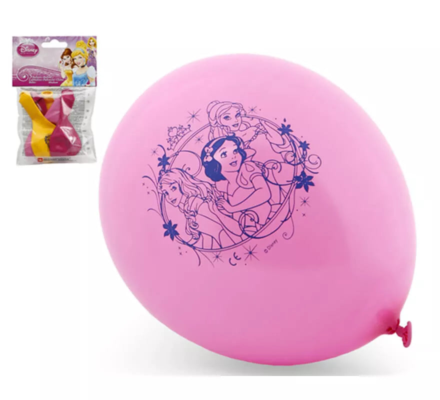 Translation missing: pt-PT.Bolsa de 5 Globos de Princesas colores surtidos de 23 cm
