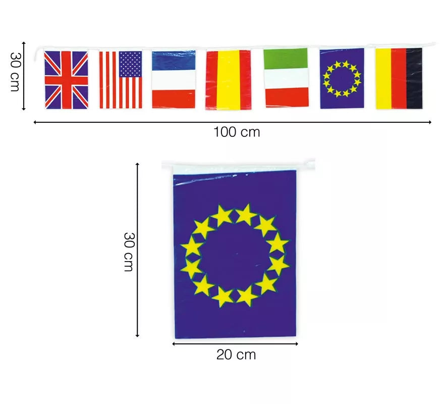 Translation missing: pt-PT.Bolsa de 50m de Bandera Internacional de 20x30cm de plástico