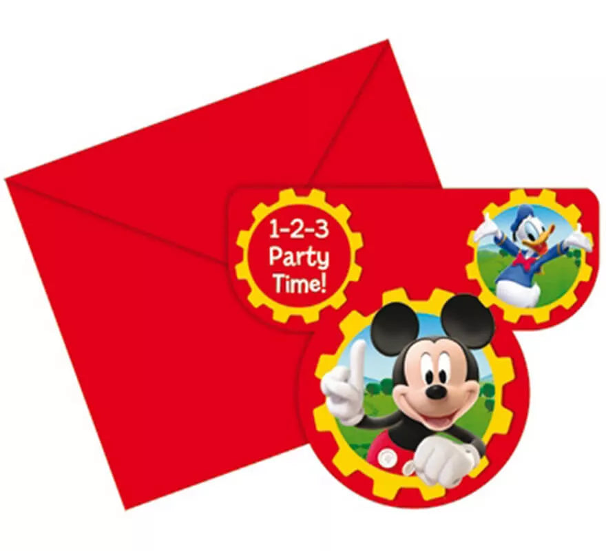 Translation missing: pt-PT.Bolsa de 6 invitaciones Mickey Club House