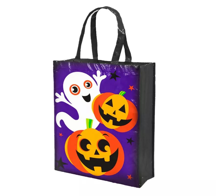 Translation missing: pt-PT.Bolsa de Calabaza y Boo no tejida de tela de 40x30 cm