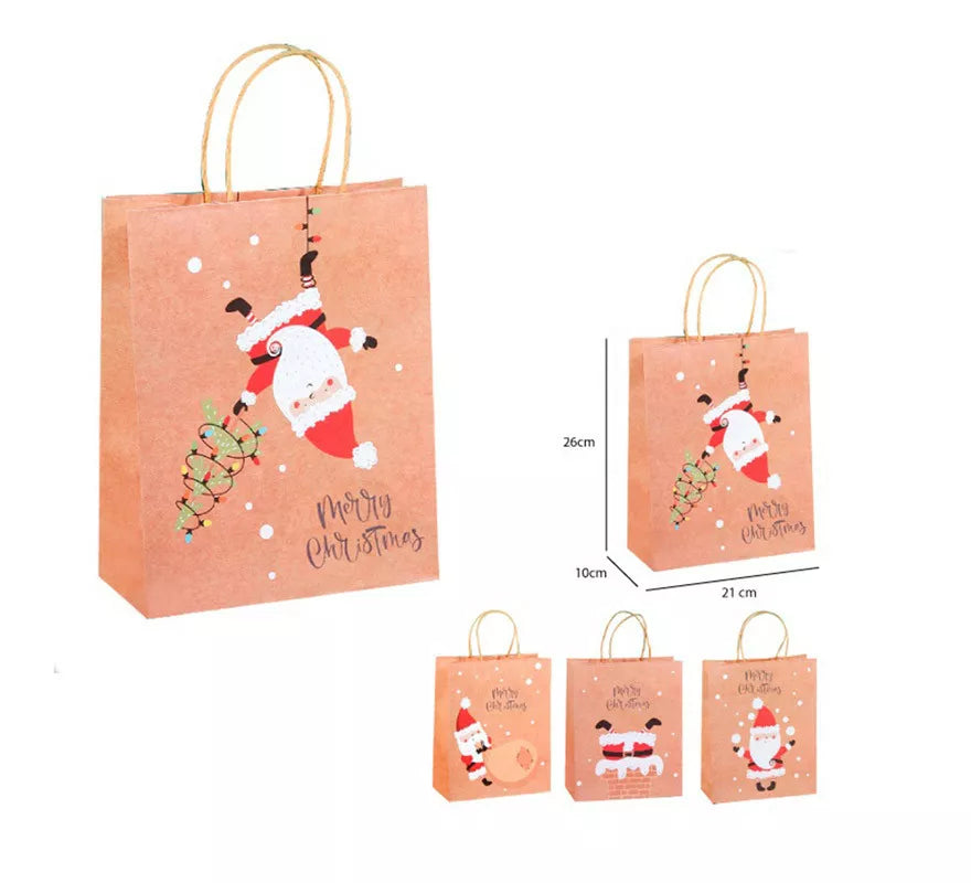 Translation missing: pt-PT.Bolsa Regalo Navidad Kraft de 21x26x10 cm en modelos surtidos
