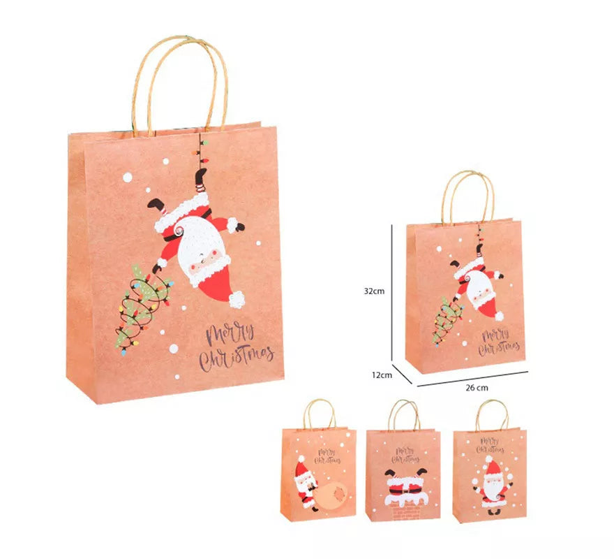 Translation missing: pt-PT.Bolsa Regalo Navidad Kraft de 26x32x12 cm en modelos surtidos