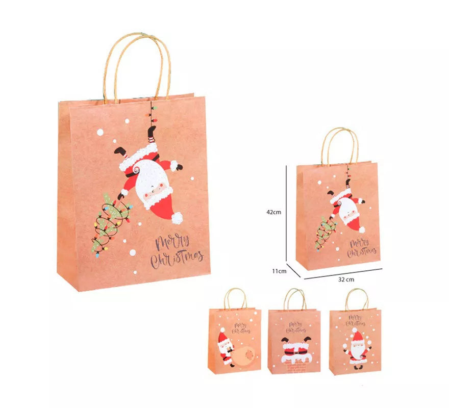Translation missing: pt-PT.Bolsa Regalo Navidad Kraft de 32x42x11 cm en modelos surtidos