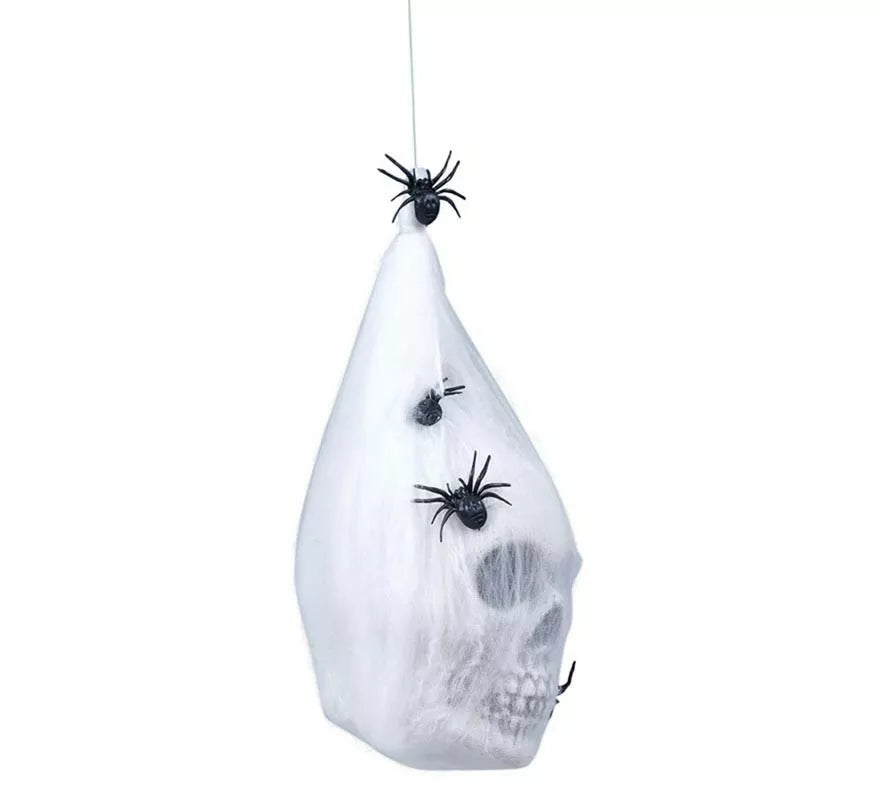 Translation missing: pt-PT.Bolsa Telaraña con Calavera de 25 cm