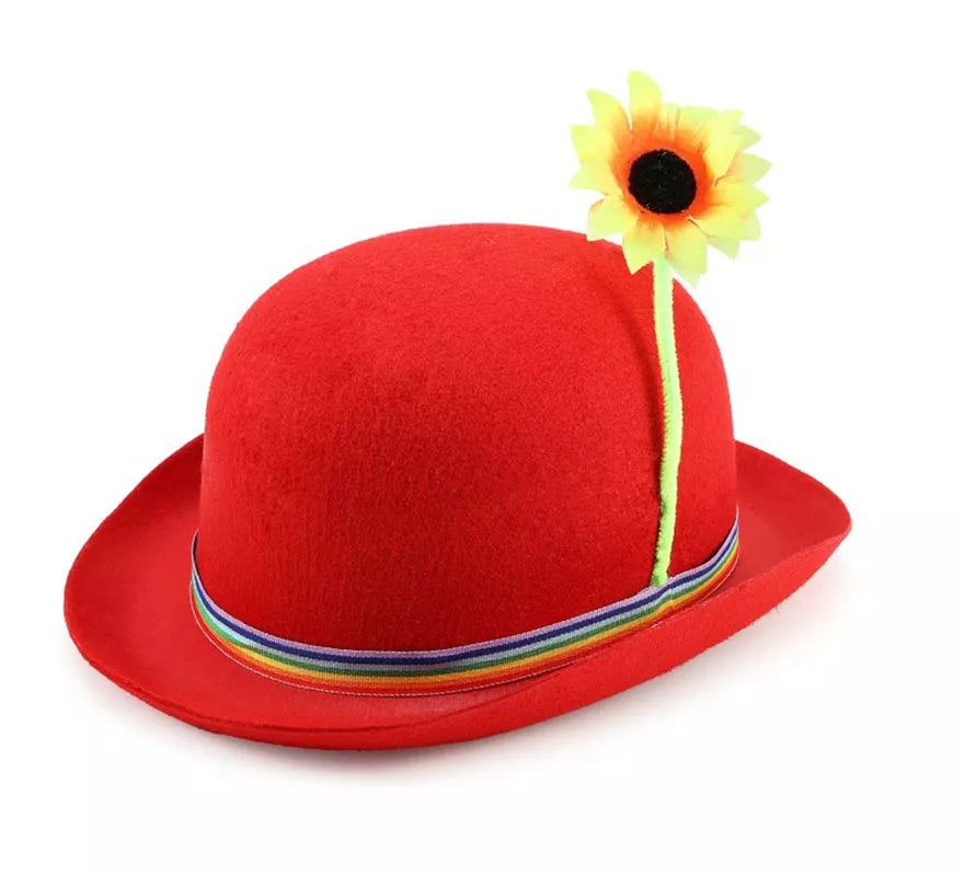 Translation missing: pt-PT.Bombín de Payaso con girasol en varios colores adulto