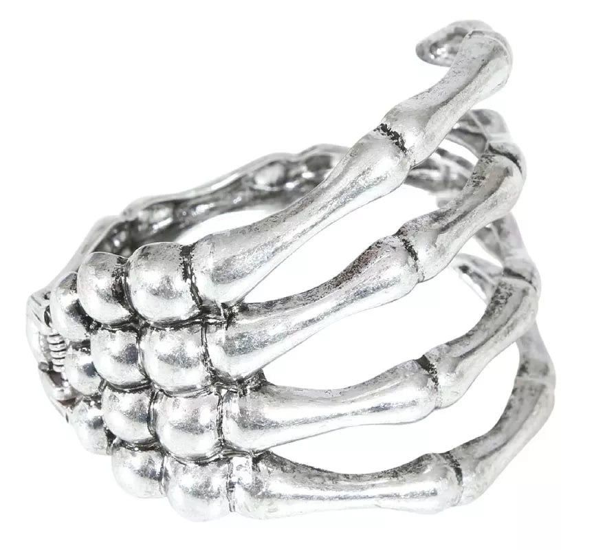 Translation missing: pt-PT.Brazalete Esqueleto Metálico de plata