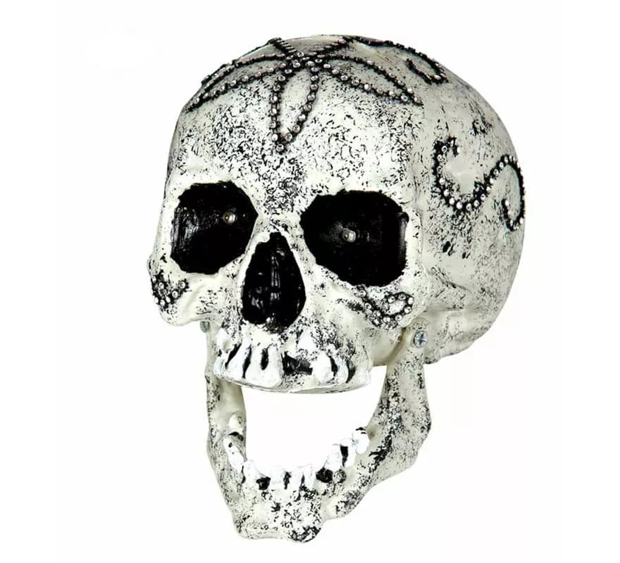 Translation missing: pt-PT.Calavera con diamantes y luz para decoración de 24 cm