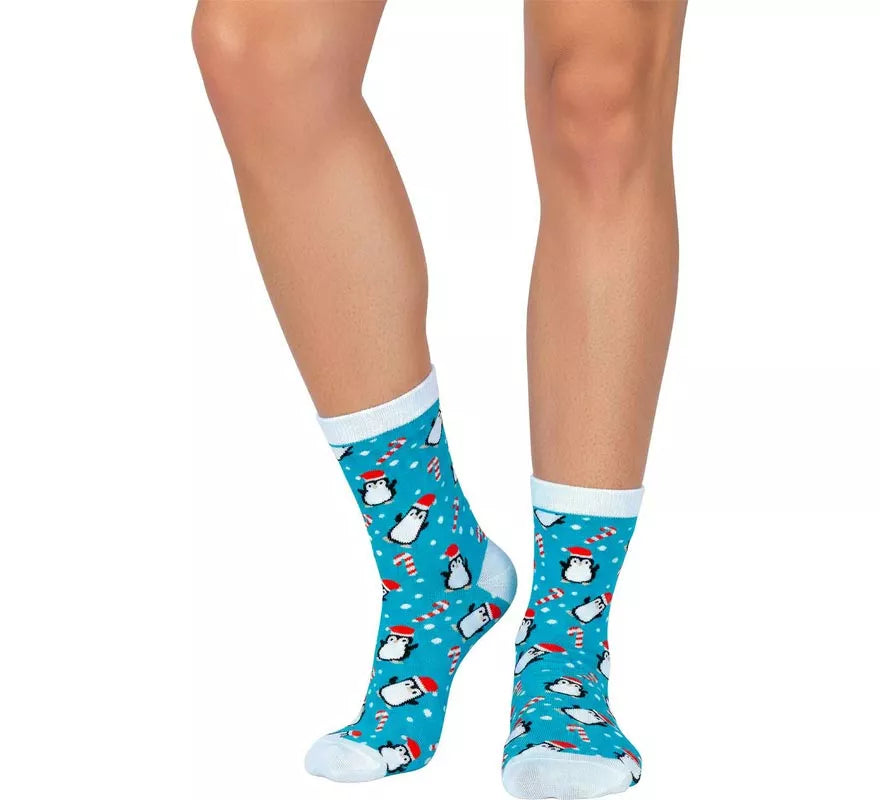 Translation missing: pt-PT.Calcetines Navideños Muñeco de Nieve en números del 22 al 48