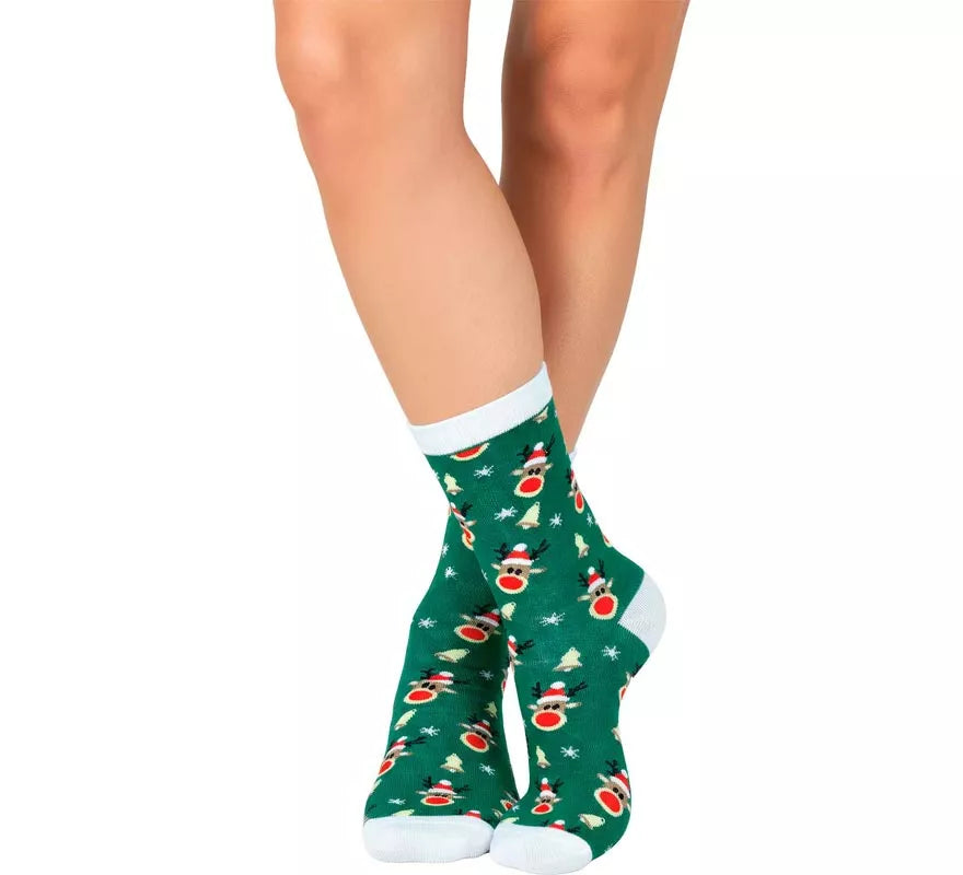 Translation missing: pt-PT.Calcetines Navideños Reno en números del 22 al 48
