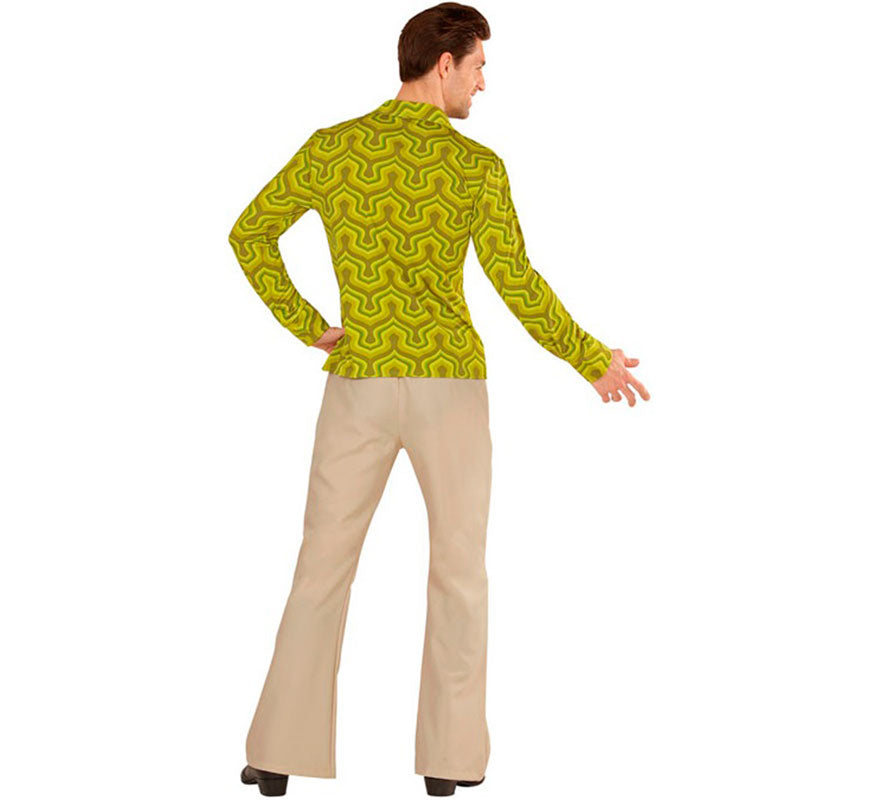 Translation missing: pt-PT.Camisa Disco Años 70 verde para hombre