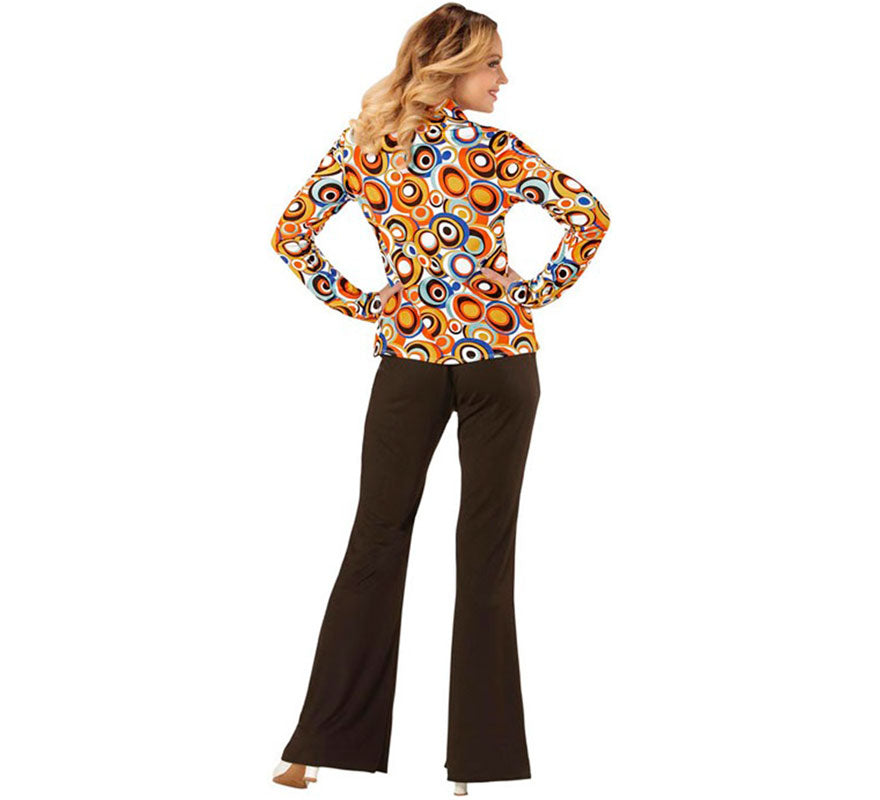 Translation missing: pt-PT.Camisa Disco Estampada Años 70 para mujer