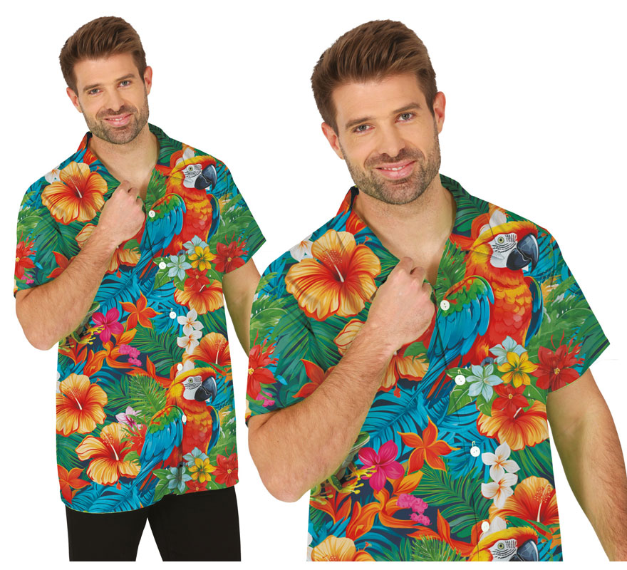 Translation missing: pt-PT.Camisa Flores multicolor adulto