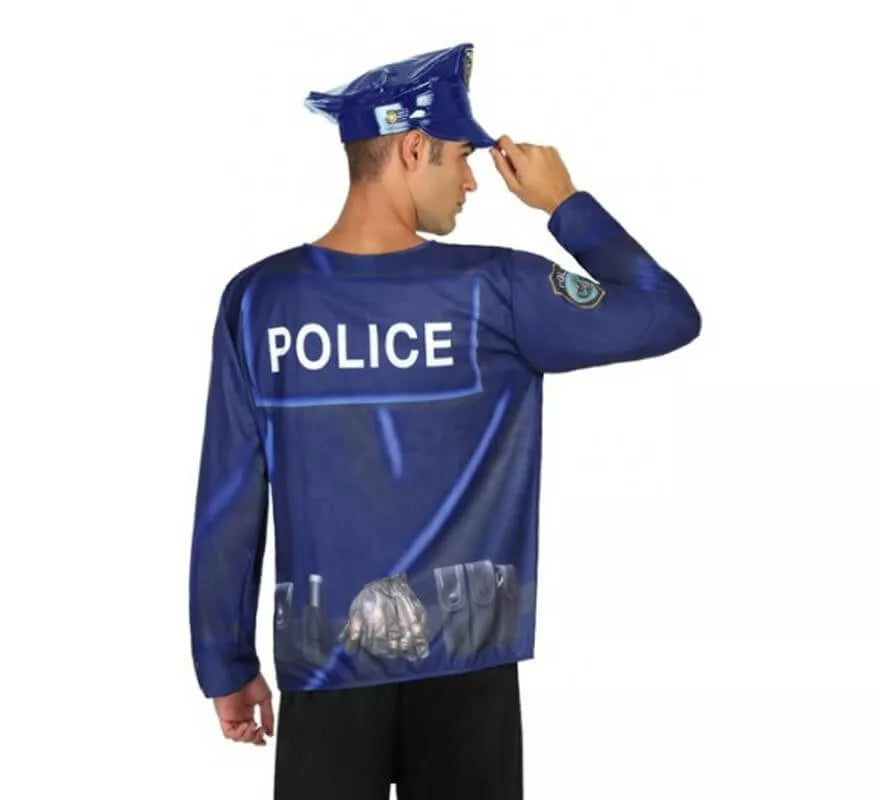 Translation missing: pt-PT.Camiseta disfraz de Policía para hombre