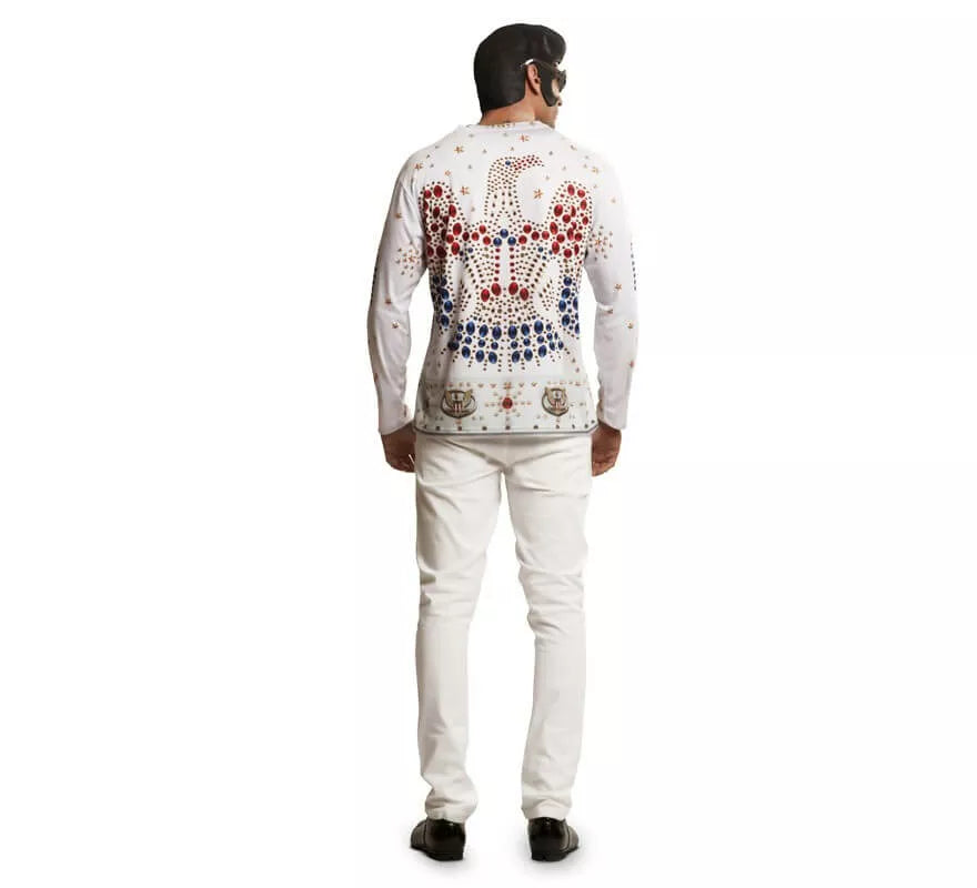 Translation missing: pt-PT.Camiseta disfraz rey del rock para hombre