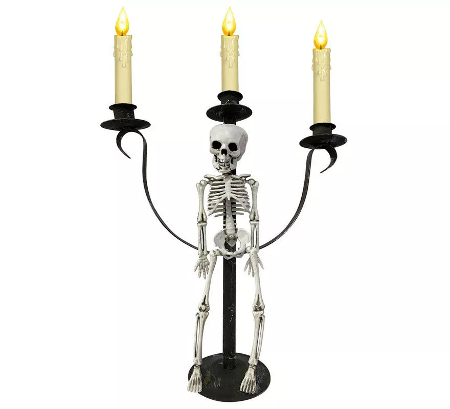Translation missing: pt-PT.Candelabro con Esqueleto de 30X5,5X33,5 cm