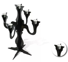 castiçal preto plástico de 32.9x32.9x41.9cm