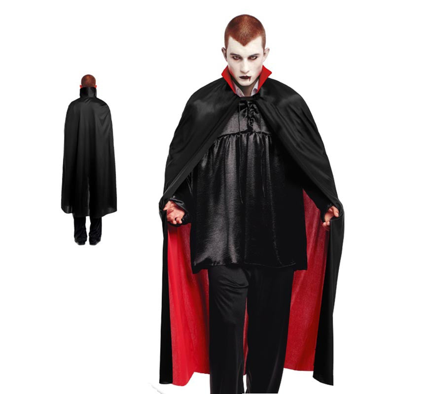 Translation missing: pt-PT.Capa de vampiro negro y rojo de 140 cm