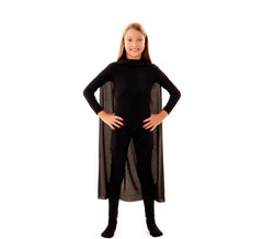 Manto de super-herói infantil preto de 90cm
